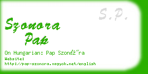 szonora pap business card